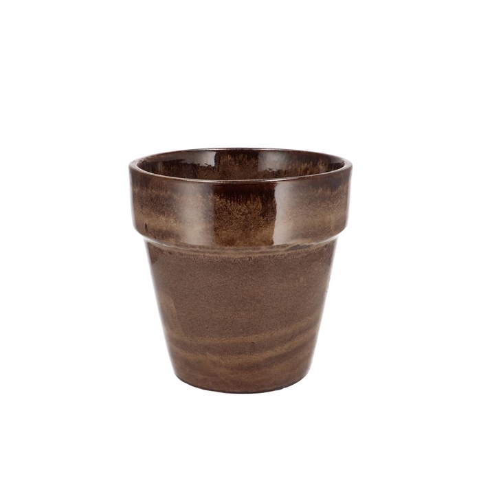 <h4>Ebbi Moss Brown Pot Glaze 14x14cm</h4>