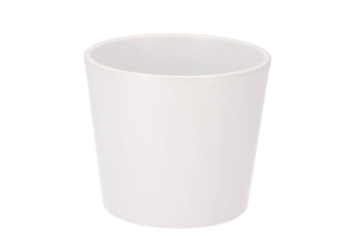 Ceramic Pot White Matt 13cm