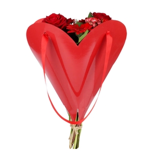 Bag Loving Heart carton 33xH35cmm red FSC