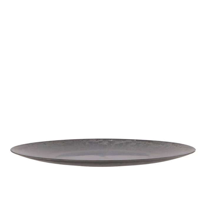 <h4>Melamine Grey Plate Round 40x40x2cm</h4>