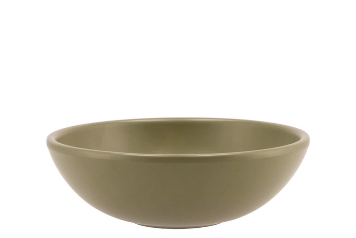 <h4>Vinci Olive Drab Bowl Low Sphere Shaded 20x7cm</h4>