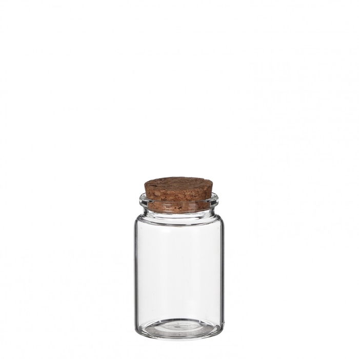 <h4>Glass bottle+cork d04 5 7 5cm</h4>