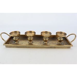CANDLE HOLDER GINGDA TRAY L-57 W-17.5 H-8
