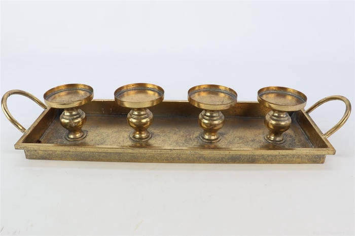 CANDLE HOLDER GINGDA TRAY L-57 W-17.5 H-8
