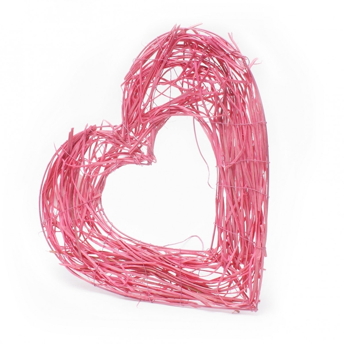 <h4>Mothersday Bouquetholder heart rattan 25cm</h4>