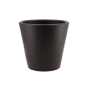 Vinci Matt Black Pot Container 24x22cm