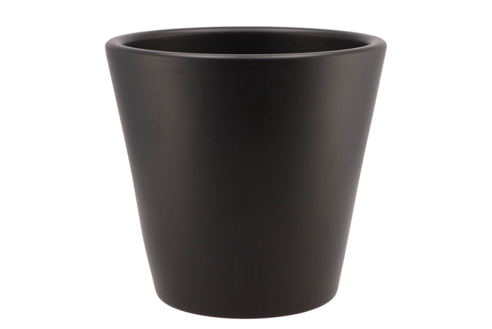 <h4>Vinci Matt Black Pot Container 24x22cm</h4>
