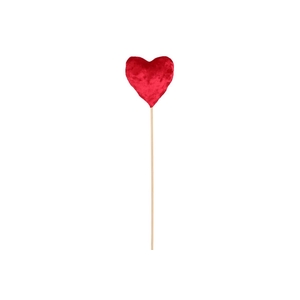 Love Stick Heart Velvet Red 50x9cm