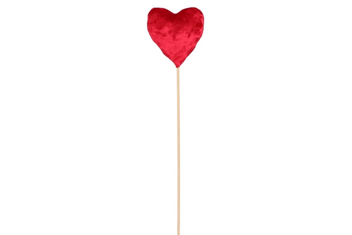 <h4>Love Stick Heart Velvet Red 50x9cm</h4>