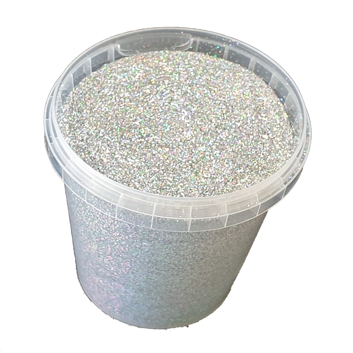 <h4>Glitters 400gr in bucket Laser Silver</h4>