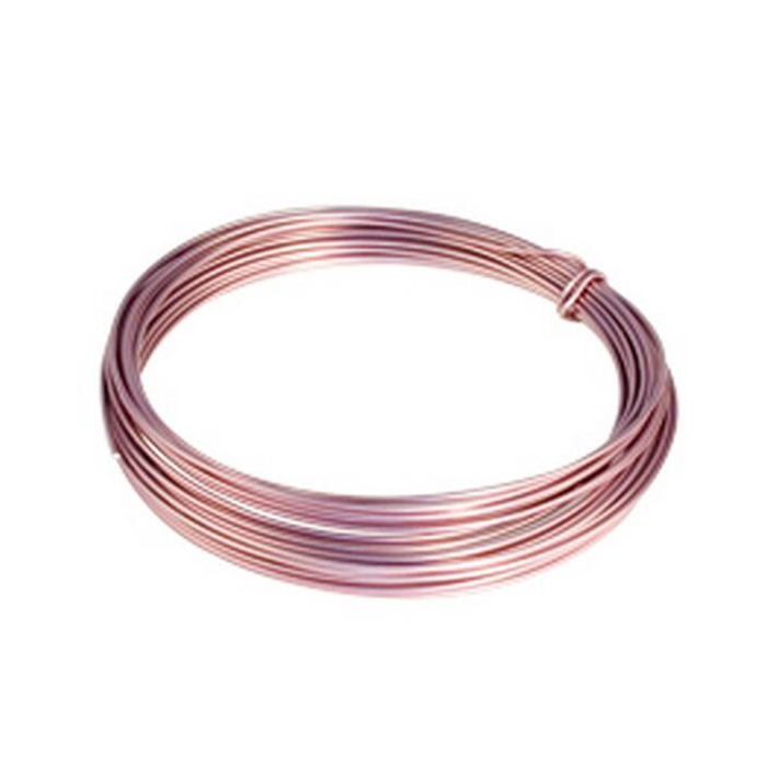 <h4>Gelakt Aluminiumdraad - L.roze 100 Gram (12 Meter)</h4>