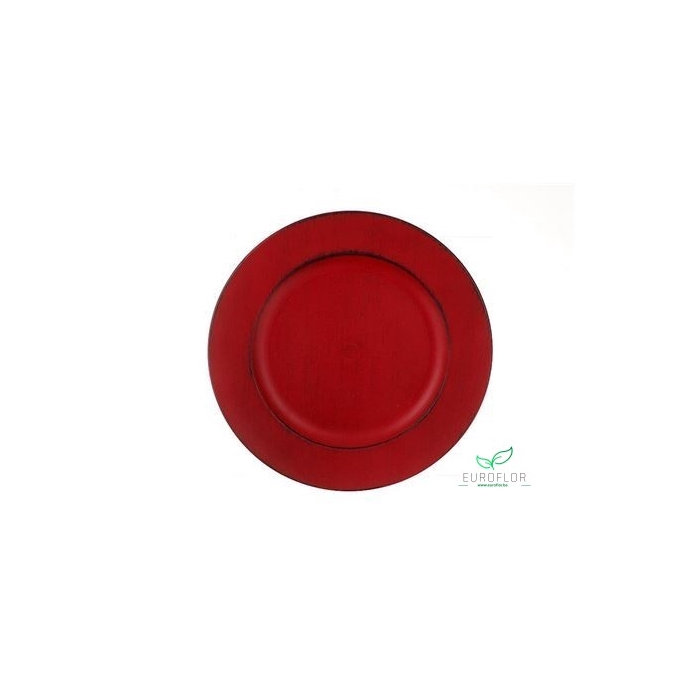 <h4>PLATE MELAMINE ROUND SMALL RED D20 H2</h4>