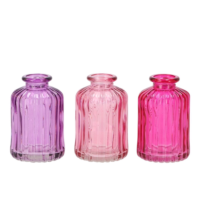 <h4>Karakum Pretty Pink Glass Bottle 6x6x10cm</h4>