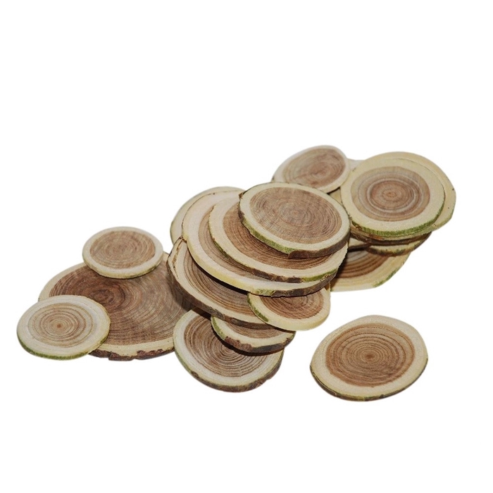 Dried articles Wood slice 2-4cm 250g