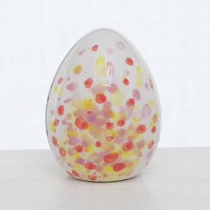 Decorative object Milvy, Egg, H 9 cm, Dolomite, Colour mix dolomite colour-mix