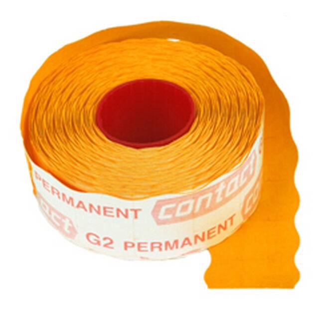 <h4>Price label contact permanent 26x12mm fluor orange</h4>