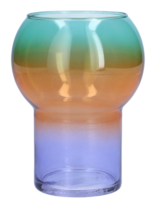 <h4>DF02-665250400 - Vase Osha d9/12xh16 orange/purple</h4>