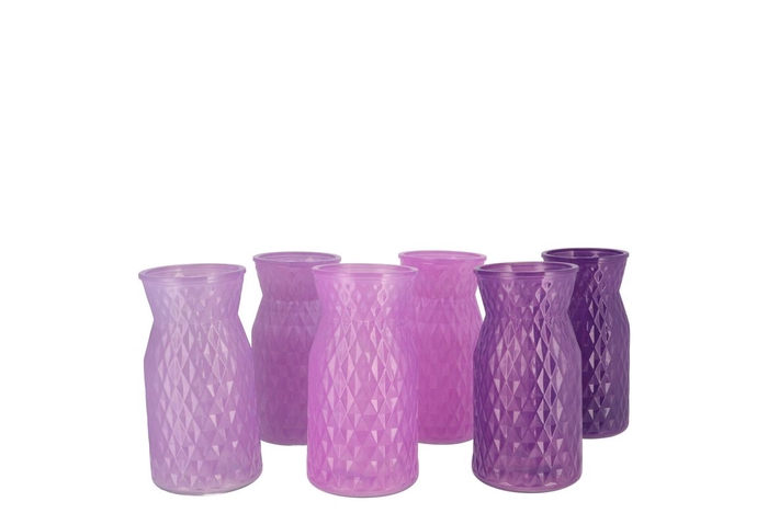 <h4>Diamond Purple Mix Vase Ass 10x14cm Nm</h4>