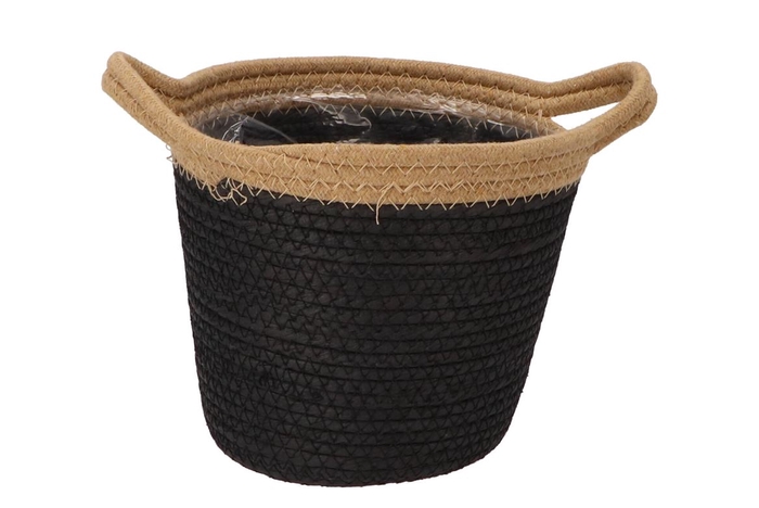 <h4>Tripoli Basket Pot Black 20x18cm Nm</h4>