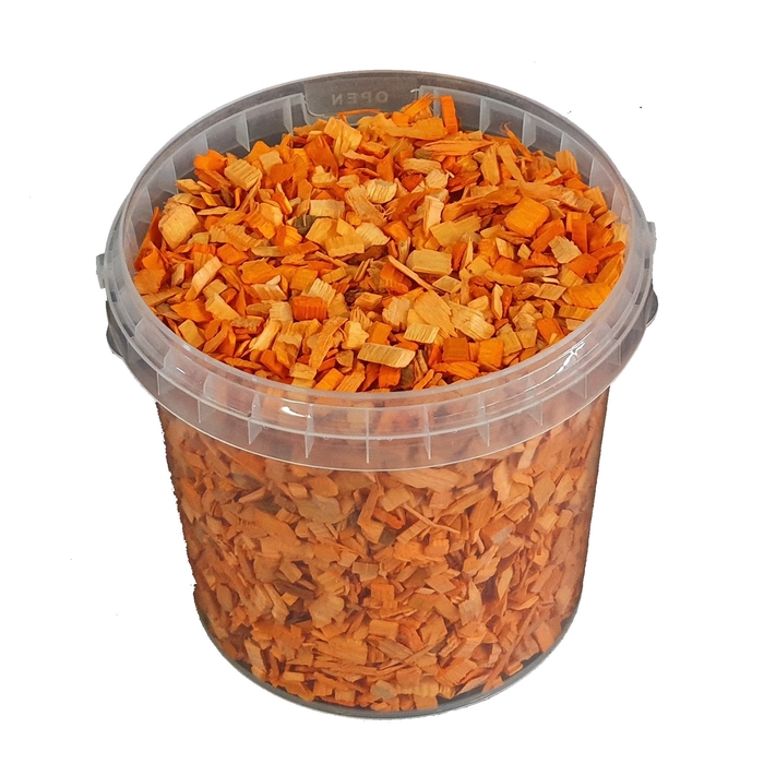 <h4>Wood chips 1 ltr bucket Orange</h4>