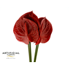 Artificial Soft Touch Anthurium Dark Red