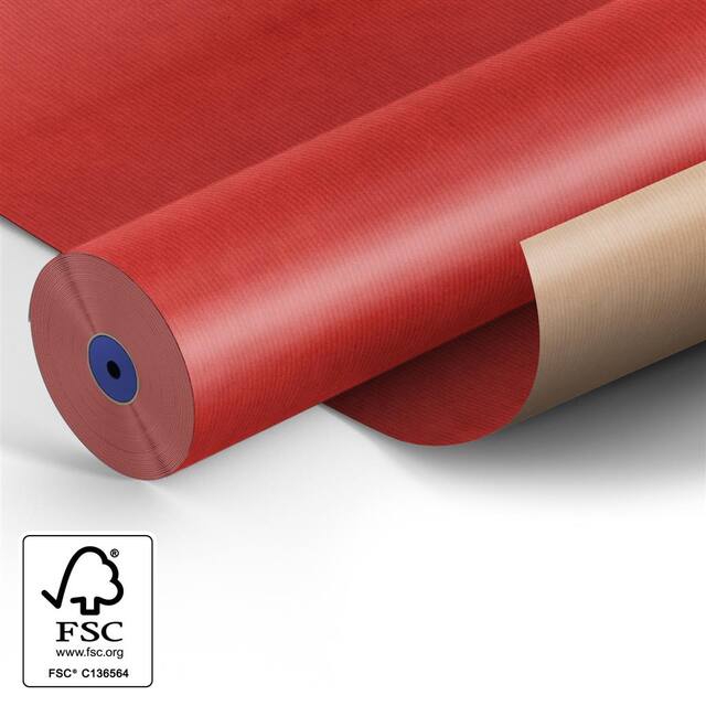 Paper 75cm brown kraft 50gr Fond red 210m.