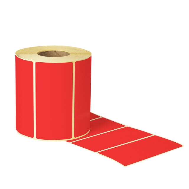 <h4>Stickers 100x48mm Fluor red - role 1000ps.</h4>