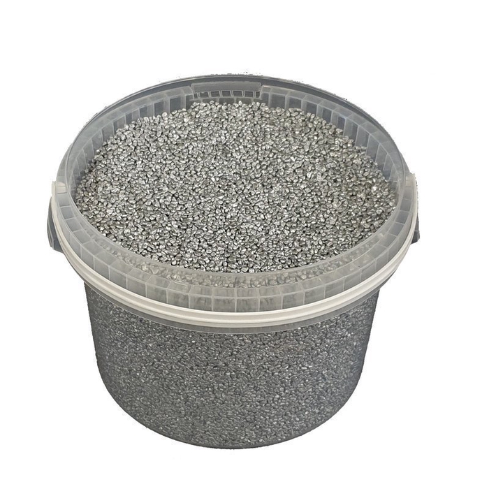 Granulaat 3 ltr bucket silver