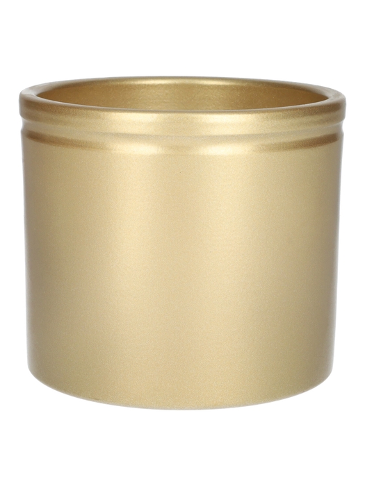 <h4>DF03-883619500 - Pot Lucca d14xh12.5 pearl gold metallic</h4>