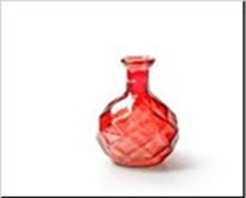Vase Bottle Ø11x15 Red 48819