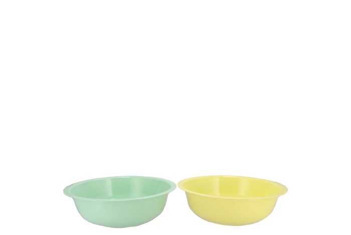 Zinc Basic Pastel Green/yellow Bowl 22x7cm