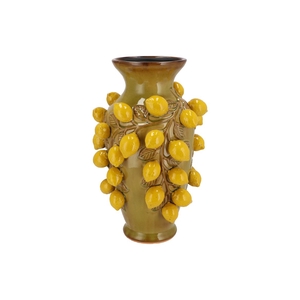 Fruit Lemon Olive Green Vase 24x38cm