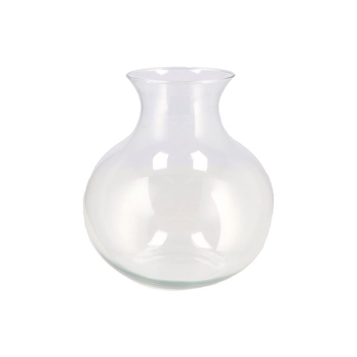 <h4>Mira Clear Glass Cone Neck Sphere Vase 32x32x32cm</h4>