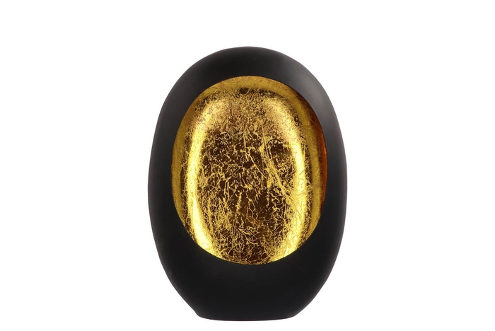 <h4>Marrakech black/gold egg t-light 20x10x28cm</h4>