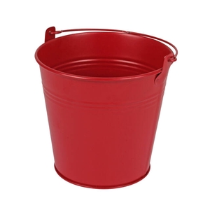 Bucket Sevilla zinc Ø13xH13cm - ES12 red matt
