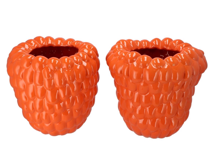 <h4>Raspberry Vase Orange 37x37cm</h4>