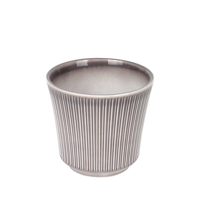 <h4>Pot Delphi ceramic Ø12xH11cm warm gray glossy</h4>