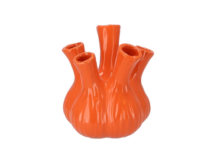 <h4>Aglio Shiny Orange Vase 17x20cm</h4>