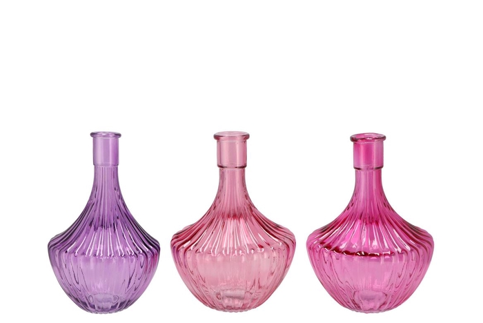 Dayah Pretty Pink Glass Vase 17x24cm