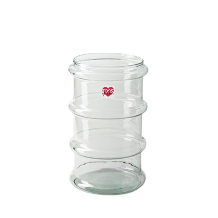 <h4>Glass Eco vase Tons Love d12.5*21cm</h4>