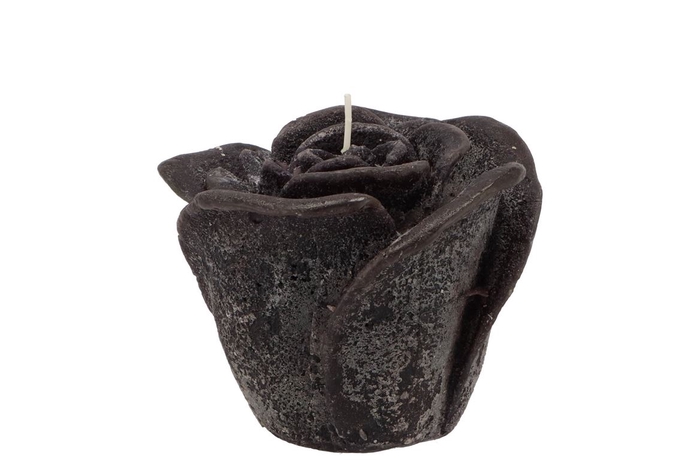 <h4>Candle Roos Black 8x7cm</h4>