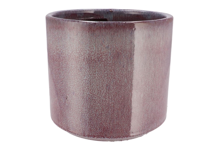 <h4>Javea Cilinder Pot Glazed Pink 24x21cm</h4>