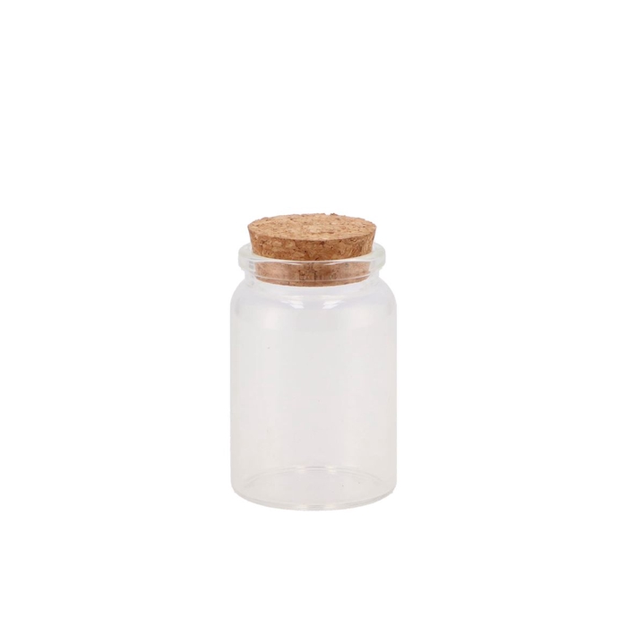 <h4>Milk Glass Tube With Cork 4.5x8cm Per 1</h4>