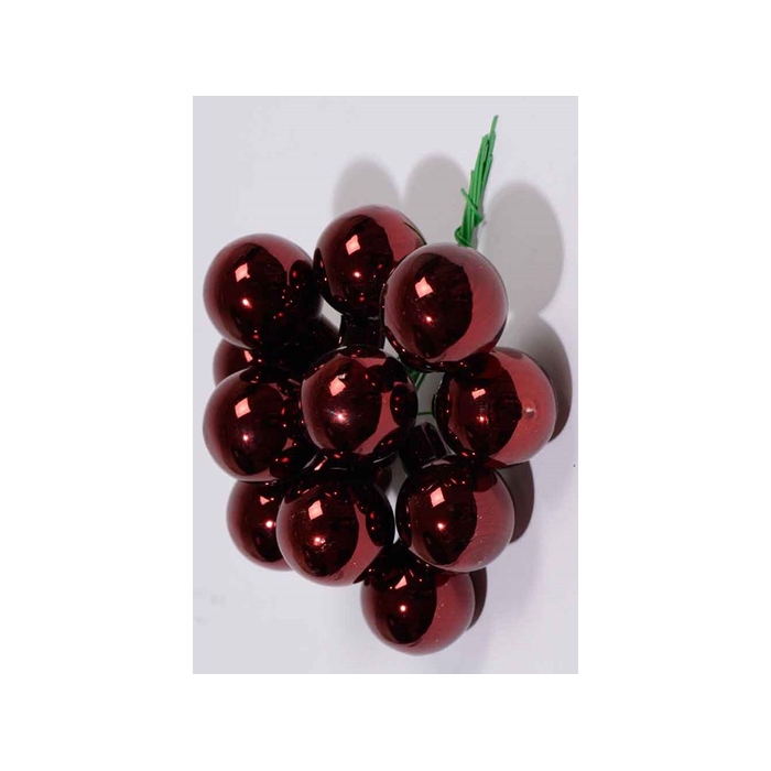 <h4>KERSTBAL GLASS 20MM ON WIRE 144PCS OXBLOOD</h4>