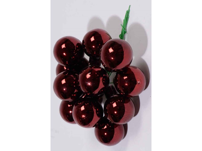 KERSTBAL GLASS 20MM ON WIRE 144PCS OXBLOOD