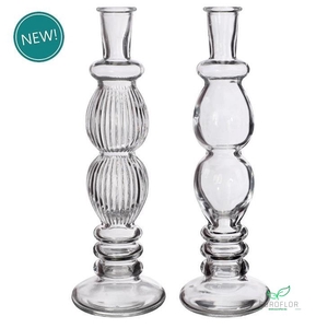BOTTLE CANDLE FLORENCE D9 H28 CLEAR