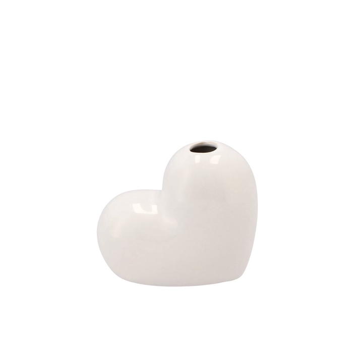 <h4>Love Sweet Heart Vase White 12x6x11cm</h4>