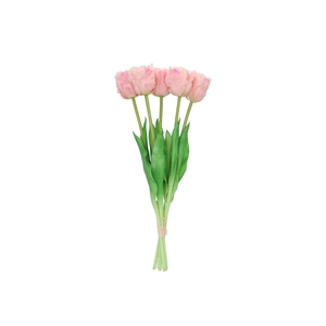 Silk Tulip Papagayo 5x Pink 39cm
