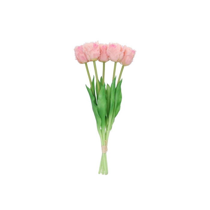 <h4>Silk Tulip Papagayo 5x Pink 39cm</h4>
