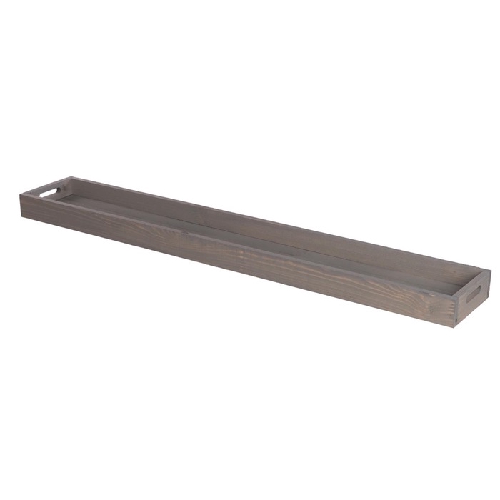<h4>WOODEN RECTANGLE TRAY 118X18X4,8CM GREY</h4>
